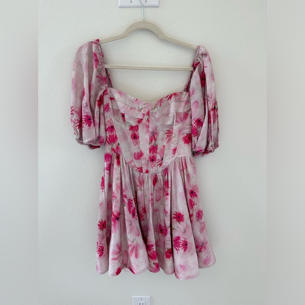 Kiah Mini Dress in Pink Floral